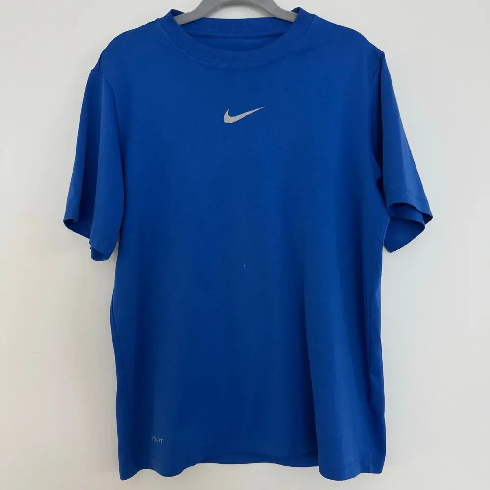 Nike Swoosh Dri-Fit Tee in Blue